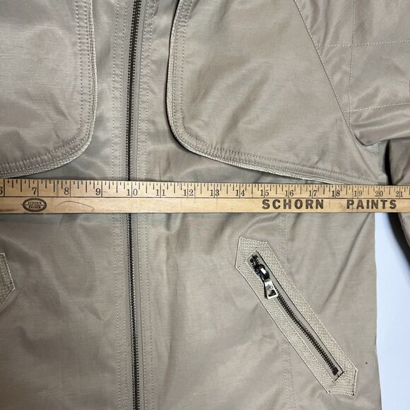 Sam Edelman Bomber Zipper Jacket Beige Tan Womens Size Large Quilted Y2K - Picture 10 of 14